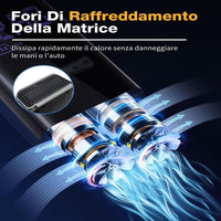 MINI COMPRESSORE AD ARIA AUTO PORTATILE GONFIATORE RICARICABILE DISPLAY LED AUTO