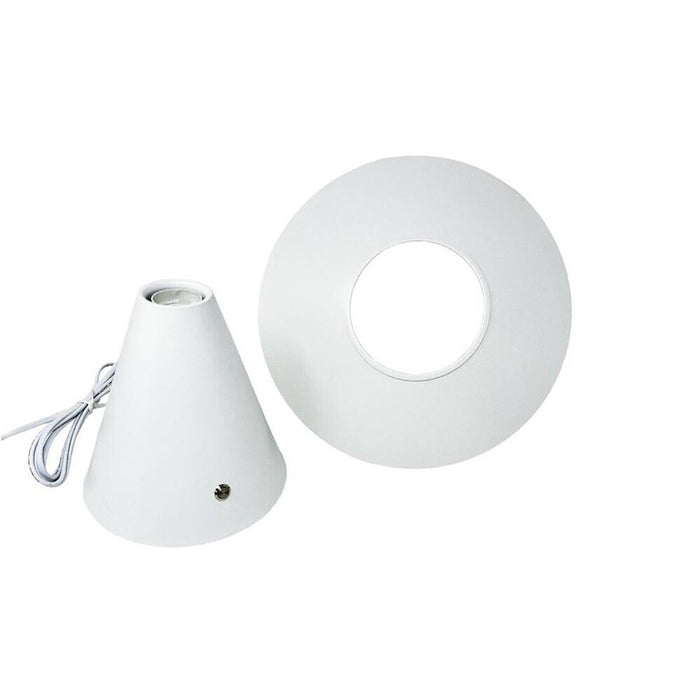 LAMPADA DA TAVOLO SCRIVANIA COMODINO LUME PORTA LAMPADINA E27 LUMETTO D13 BIANCO