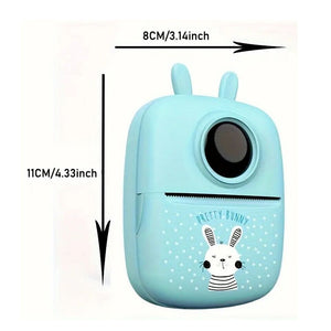 MINI STAMPANTE PORTATILE STAMPA DA SMARTPHONE FOTO VIDEO TESTO AZZURRO BLUETOOTH