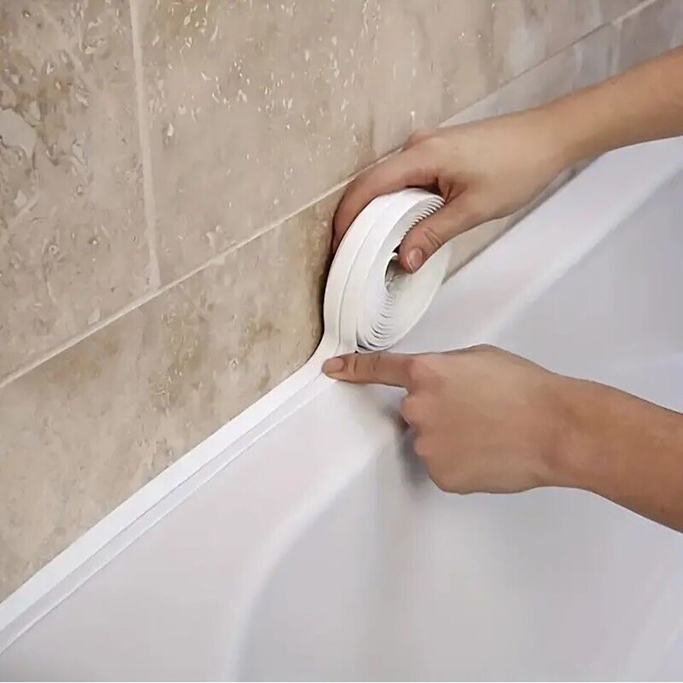 NASTRO SIGILLANTE IMPERMEABILE SANITARI ANTIMUFFA ADESIVO BAGNO CUCINA 3x200CM