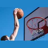 CANESTRO BASKET PALLA PARETE DIAMETRO 35 CM IN METALLO CON RETE 94690