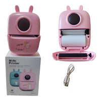 MINI STAMPANTE PORTATILE STAMPA DA SMARTPHONE FOTO VIDEO TESTO ROSA BLUETOOTH