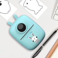 MINI STAMPANTE PORTATILE STAMPA DA SMARTPHONE FOTO VIDEO TESTO AZZURRO BLUETOOTH