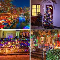 STRISCIA LED 10M 100 LED RGB MULTICOLORE A BATTERIA LUCE LUCI NATALE ALBERO FILO