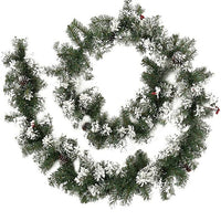 GHIRLANDA DI NATALE ADDOBBI RAMI BACCHE NEVE ARCO DECORAZIONI TRALCIO INNEVATO