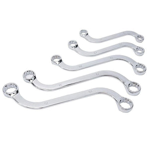 SET 5 CHIAVI DA MECCANICO COMBINATE TIPO S FISSE AUTO ANELLO POLIGONALI 10-19MM