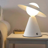 LAMPADA DA TAVOLO SCRIVANIA COMODINO LUME PORTA LAMPADINA E27 LUMETTO D13 BIANCO