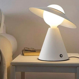 LAMPADA DA TAVOLO SCRIVANIA COMODINO LUME PORTA LAMPADINA E27 LUMETTO D13 BIANCO