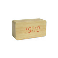 SVEGLIA OROLOGIO DIGITALE LED EFFETTO LEGNO CON SUONO ALLARME E TEMPERATURA 1295