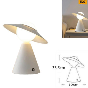 LAMPADA DA TAVOLO SCRIVANIA COMODINO LUME PORTA LAMPADINA E27 LUMETTO D13 BIANCO