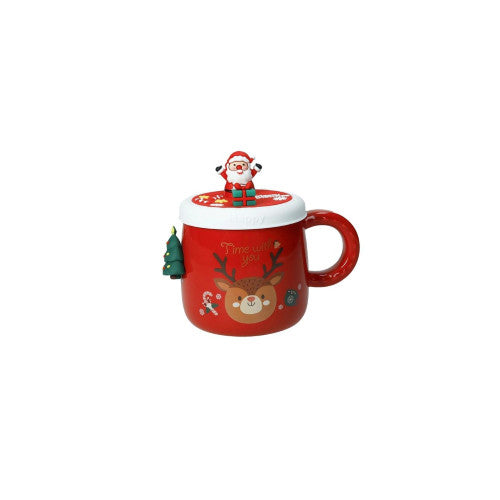 MUG MAGNETE ALBERO DI NATALE NEW BONE  CHINA C/TAPPO SILICONE