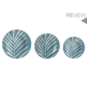 Servizio 18 pezzi tavola blu foliage in porcellana decorata.