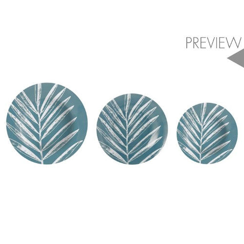 Servizio 18 pezzi tavola blu foliage in porcellana decorata.