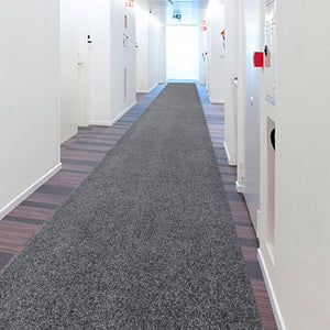 Passatoia 50x140 cm Corridoio Agugliato Moquette Corsia Grigio Zerbino Esterno Interno Negozio