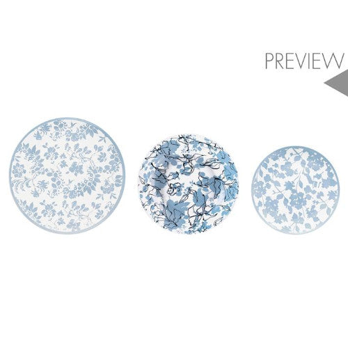 Servizio 18 pezzi tavola celestial in porcellana decorata forma coupe