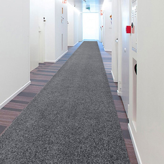 Passatoia 50x550 cm Corridoio Agugliato Moquette Corsia Grigio Zerbino Esterno Interno Negozio