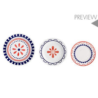 Servizio 18 pezzi tavola zephyra in porcellana decorata forma coupe