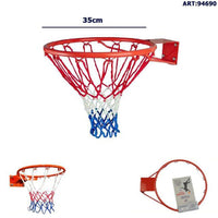 CANESTRO BASKET PALLA PARETE DIAMETRO 35 CM IN METALLO CON RETE 94690