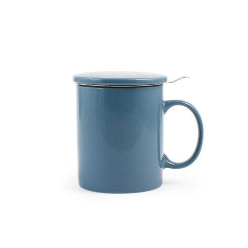 Tisaniera Blu petrolio con filtro in acciaio inox cc 340.