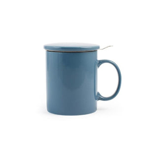 Tisaniera Blu petrolio con filtro in acciaio inox cc 340.