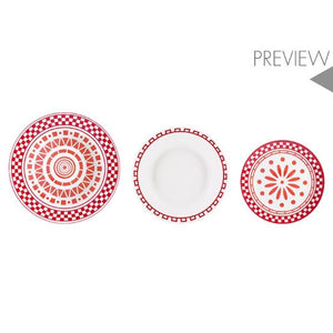 Servizio 18 pezzi tavola kora in porcellana decorata.