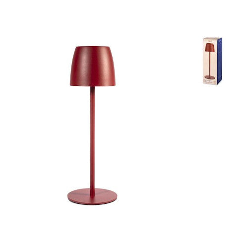 Lampada eureka da tavolo in metallo rosso cm 38