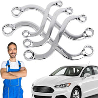 SET 5 CHIAVI DA MECCANICO COMBINATE TIPO S FISSE AUTO ANELLO POLIGONALI 10-19MM