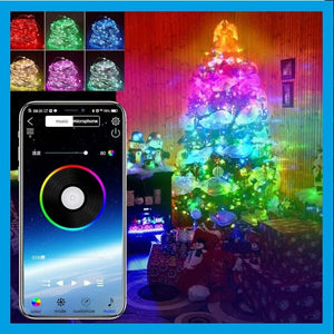 STRISCIA 300 LED 30MT BLUETOOTH RGB SMART APP LUCI DI NATALE IP20 ALBERO