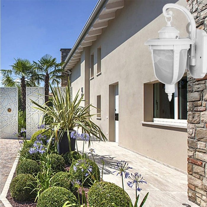 LAMPADA LANTERNA FARETTO MURO APPLIQUE GIARDINO ATTACCO E27 ESTERNO BIANCO A3-S