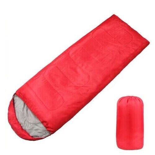 SACCO A PELO ESTIVO INVERNALE CAPPUCCIO CAMPEGGIO IMPERMEABILE 210X70CM ROSSO