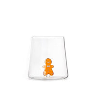 Bicchiere in vetro borosilicato 48 cl con decoro Gingerbread Man