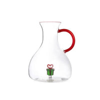 Brocca in vetro borosilicato trasparente con miniatura Pacco regalo