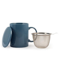 Tisaniera Blu petrolio con filtro in acciaio inox cc 340.