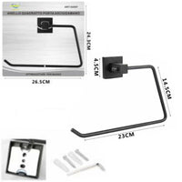 Porta Asciugamano Asciugamani Quadrato Ospite accessori appendi muro parete nero