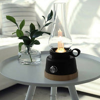 LAMPADA LED DA TAVOLO 3.2W LUCE EFFETTO FIAMMA LANTERNA RICARICABILE DIMMERABILE