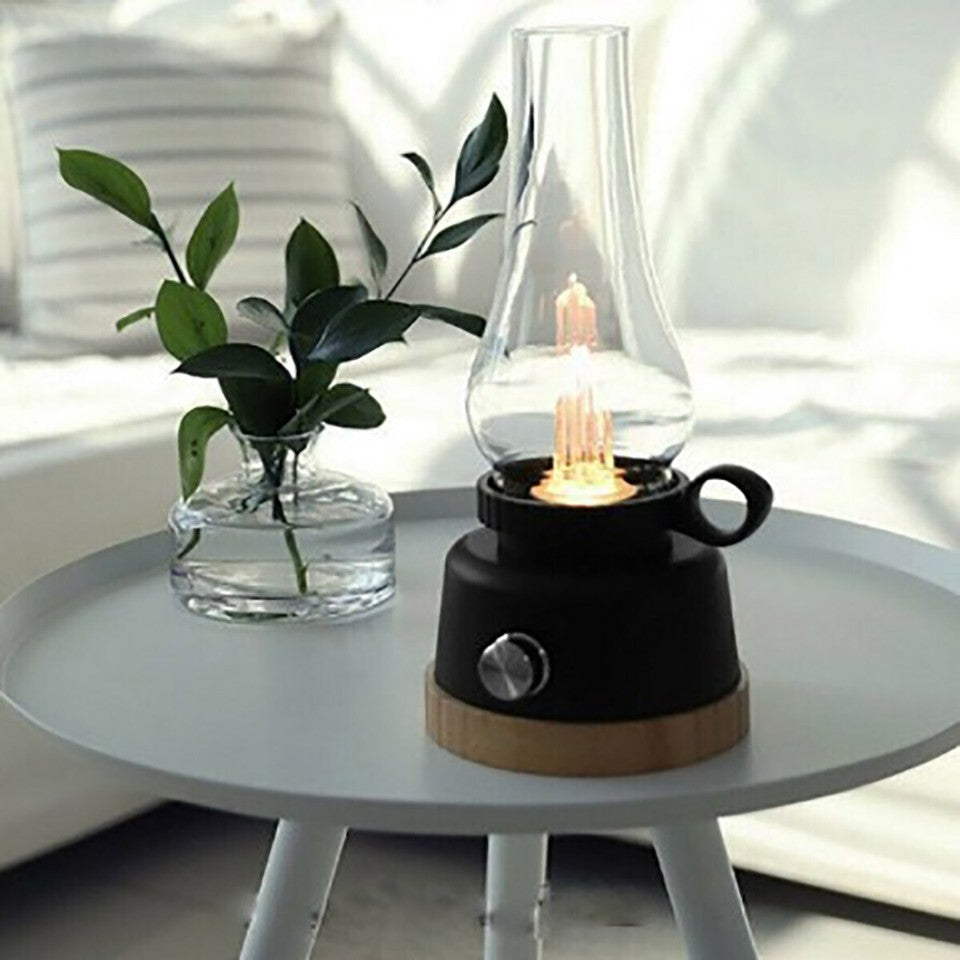 LAMPADA LED DA TAVOLO 3.2W LUCE EFFETTO FIAMMA LANTERNA RICARICABILE DIMMERABILE