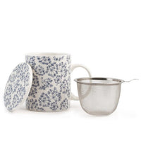 Tisaniera fiorata seta con filtro in acciaio inox cc 340