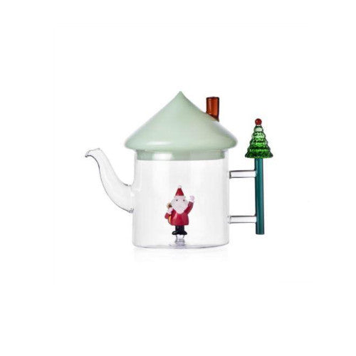 Teiera Babbo Natale tappo verde christmas tales