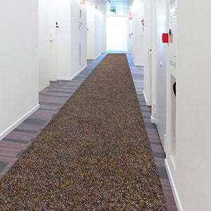 Passatoia 50x550 cm Corridoio Agugliato Moquette Corsia Marrone Zerbino Esterno Interno Negozio