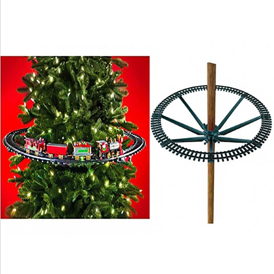 TRENINO ELETTRICO LUCI E SUONI AGGANCIABILE ALL'ALBERO DI NATALE DIAMETRO 89 CM