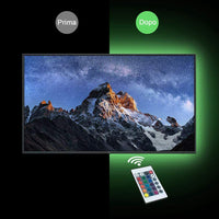 STRISCIA LED ADESIVA LUCE RGB RETROILLUMINAZIONE TV USB 2 MT FLESSIBILE TE-B0309