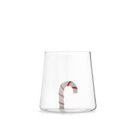Bicchiere in vetro borosilicato 48 cl con decoro Candy Cane