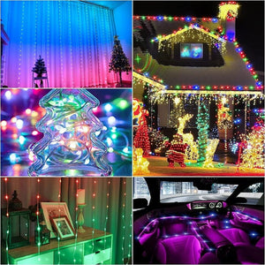 STRISCIA 200 LED 20MT BLUETOOTH RGB SMART APP LUCI DI NATALE IP20 ALBERO