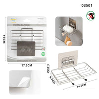 PORTA SAPONETTA PORTASAPONE SAPONE SUPPORTO ARREDO CASA ADESIVO 03501