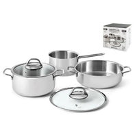 Batteria 5 pezzi inoxplus in acciaio inox