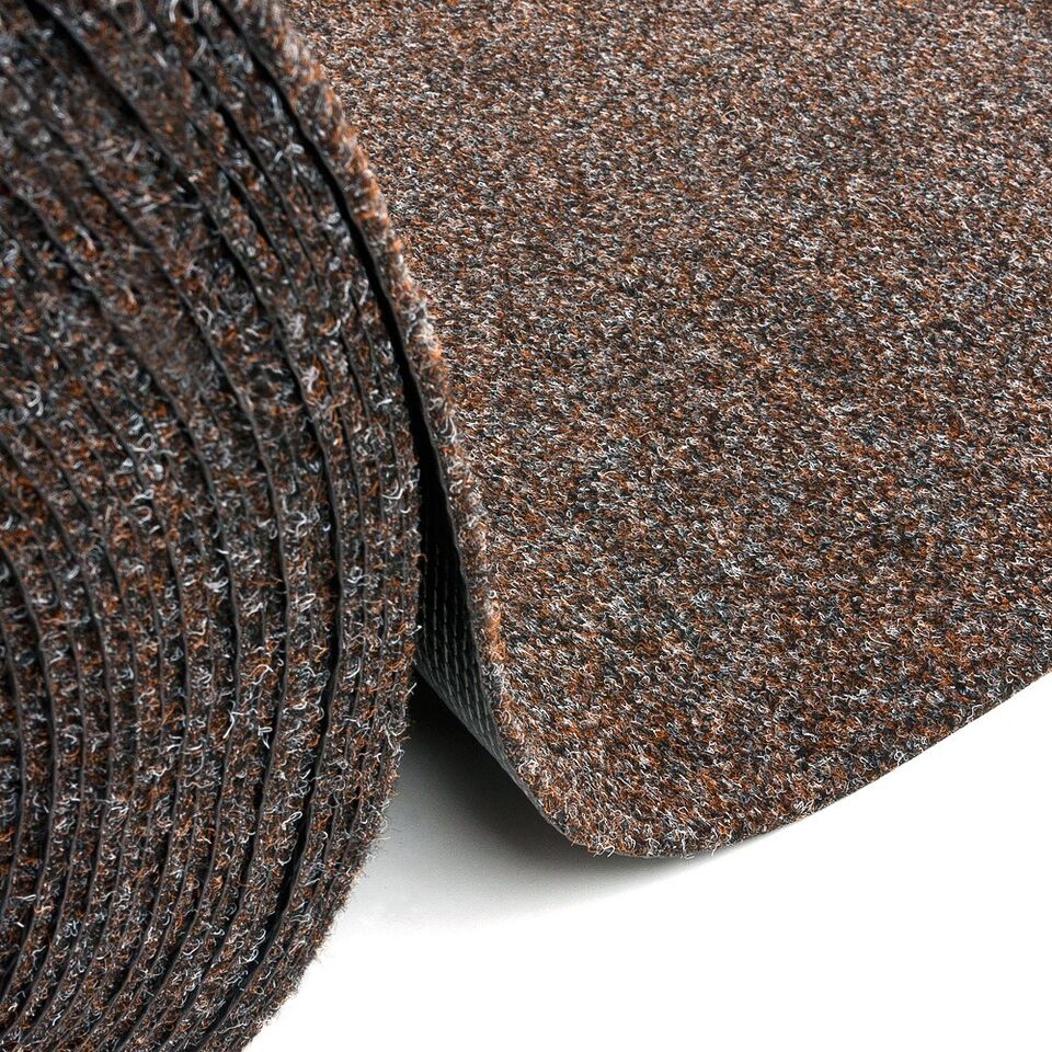 Passatoia 50x220 cm Corridoio Agugliato Moquette Corsia Marrone Zerbino Esterno Interno Negozio