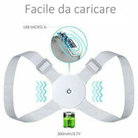 CORRETTORE DI POSTURA SMART FASCIA VIBRAZIONE VIBRANTE POSTURALE SCHIENA DRITTA