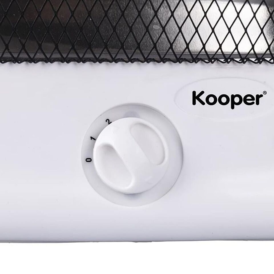 KOOPER THERMO STUFA ELETTRICA AL QUARZO A 2 ELEMENTI 400/800W STUFETTA ALOGENA