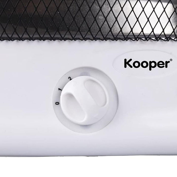 KOOPER THERMO STUFA ELETTRICA AL QUARZO A 2 ELEMENTI 400/800W STUFETTA ALOGENA
