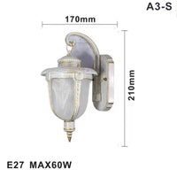 LAMPADA LANTERNA FARETTO MURO APPLIQUE GIARDINO E27 ESTERNO BIANCO SPORCO AS-3